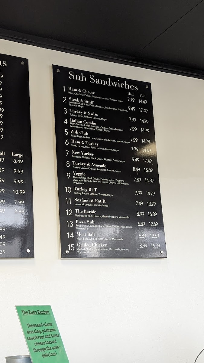 Zubs Pizza & Subs Menu - Image 3