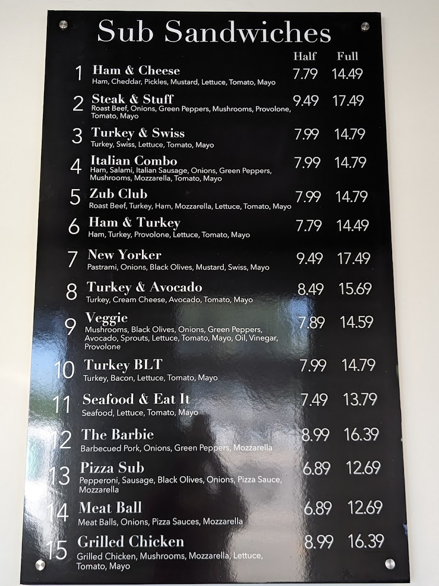 Zubs Pizza & Subs Menu - Image 6